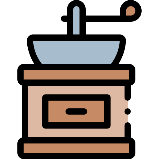 커피 그라인더 Detailed Rounded Lineal color icon