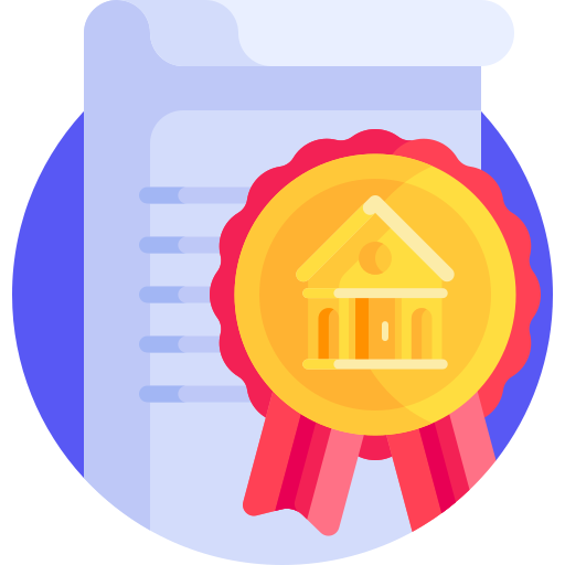 Certificate Detailed Flat Circular Flat icon