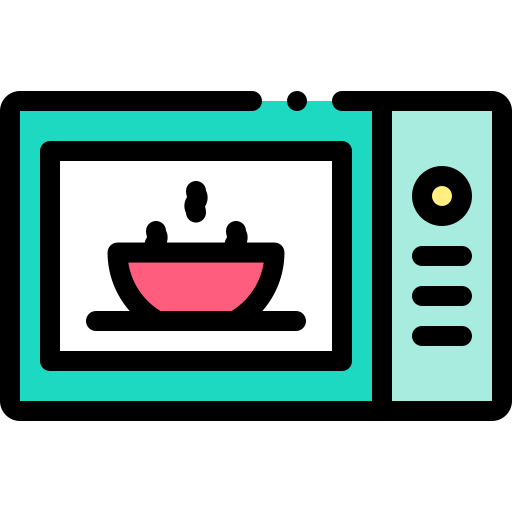 microonda Detailed Rounded Lineal color icono