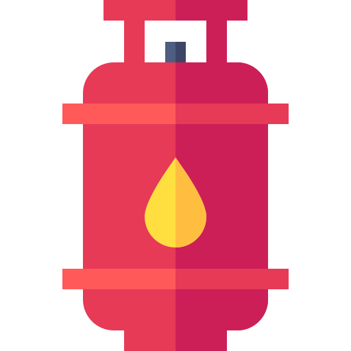 Gas cylinder Basic Straight Flat icon