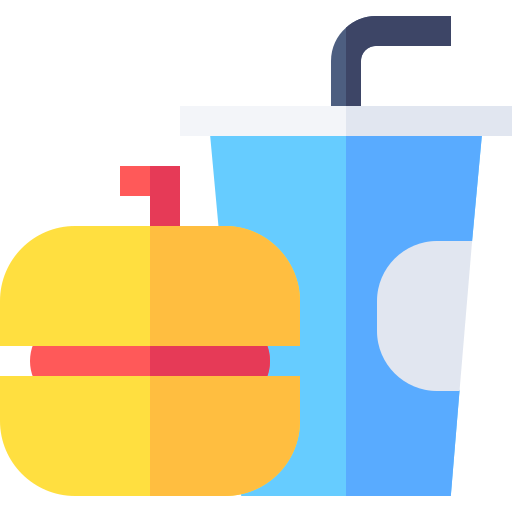 comida rápida Basic Straight Flat icono