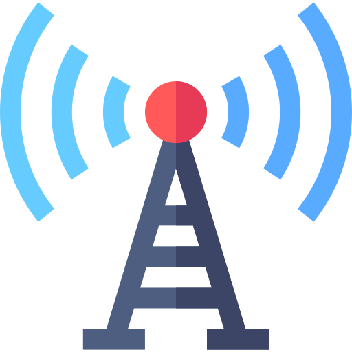 Radio tower Basic Straight Flat icon