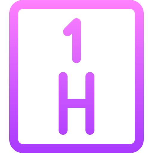 水素 Basic Gradient Lineal color icon