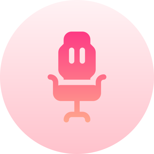 Gaming chair Basic Gradient Circular icon