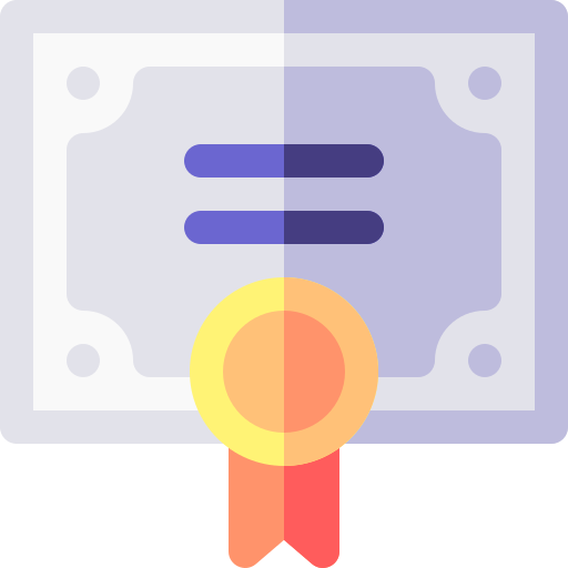 Certificate Basic Rounded Flat icon