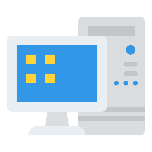 desktop computer Iconixar Flat icoon