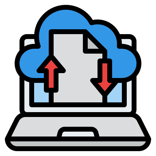 データ転送 Iconixar Lineal Color icon