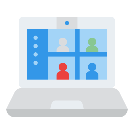 Online meeting Iconixar Flat icon