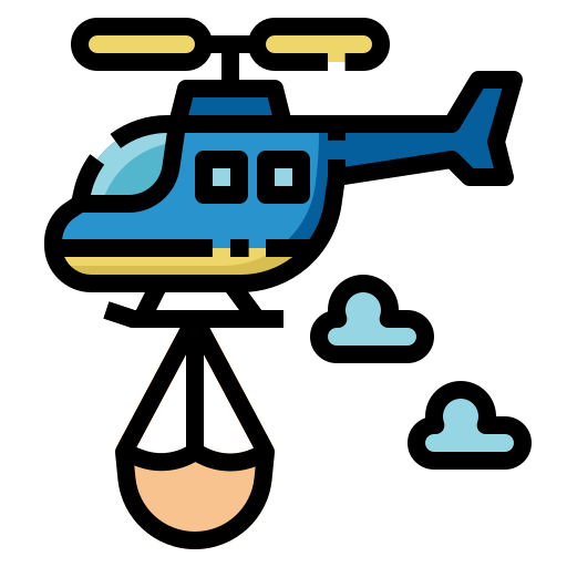 Helicopter PongsakornRed Lineal Color icon
