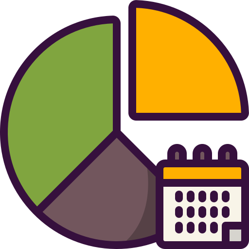 gráfico circular Generic Outline Color icono