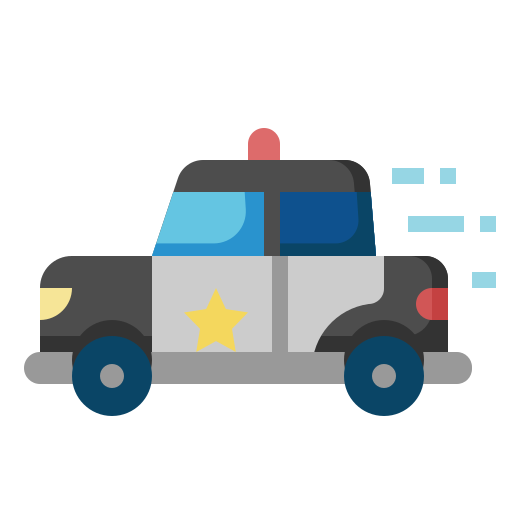coche de policía PongsakornRed Flat icono