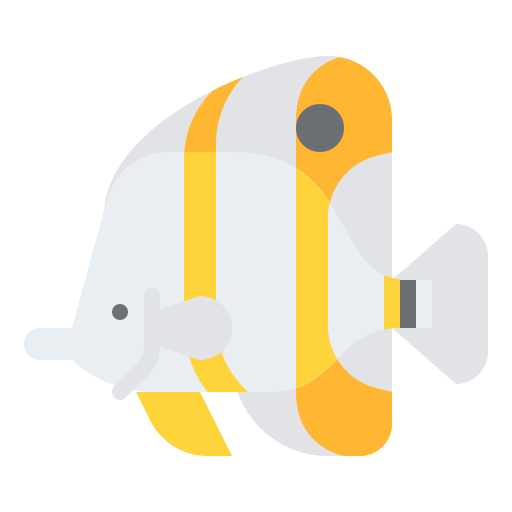 나비 물고기 Iconixar Flat icon