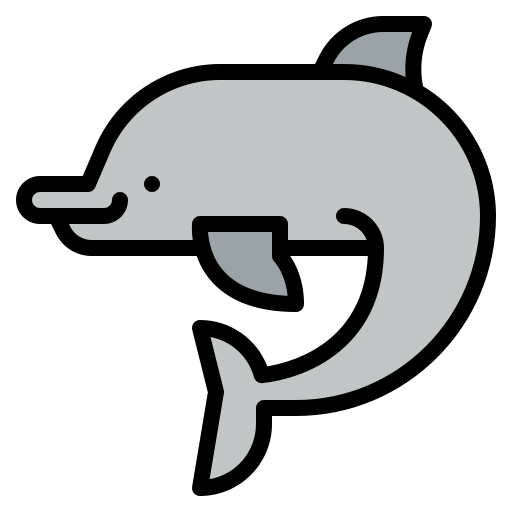 delfín Iconixar Lineal Color icono