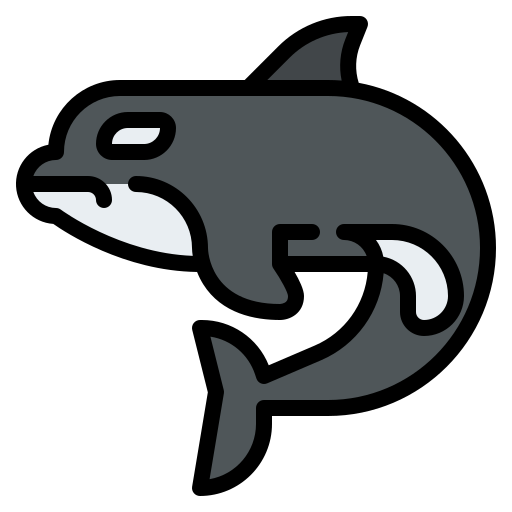Killer whale Iconixar Lineal Color icon