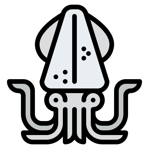 calamar Iconixar Lineal Color icono