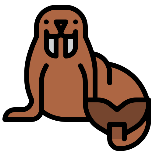 walrus Iconixar Lineal Color icoon