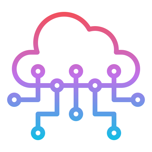Cloud computing Iconixar Gradient icon