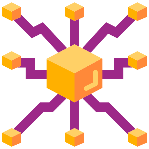 cadena de bloques Generic Flat icono