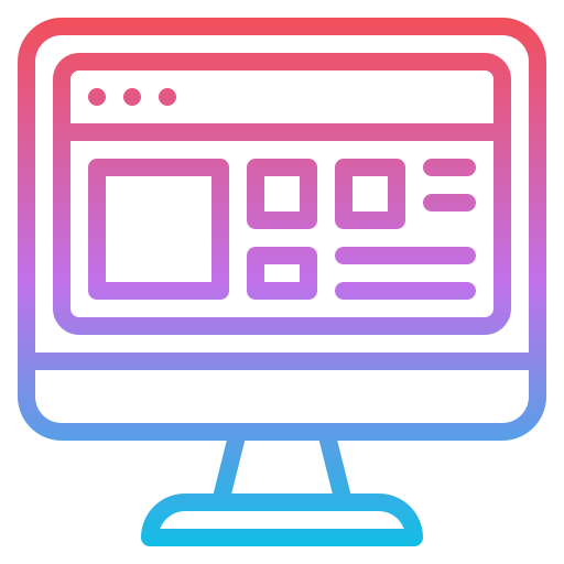monitor Iconixar Gradient icoon