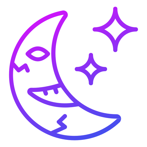 Луна и звезды Generic Gradient иконка