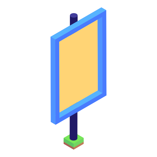 Placard Generic Isometric icon