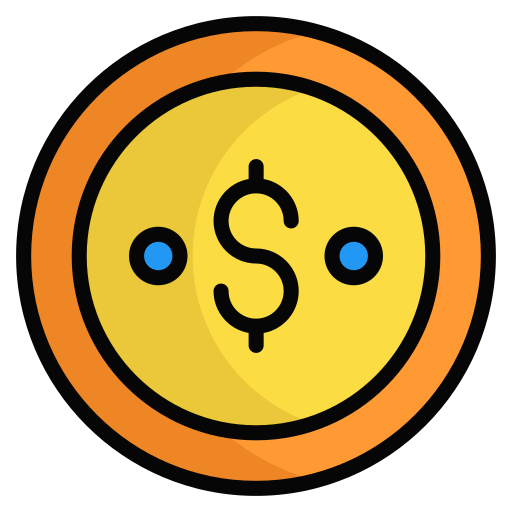 Coin Generic Outline Color icon