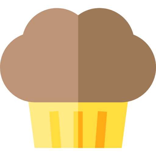 muffin Basic Straight Flat icoon