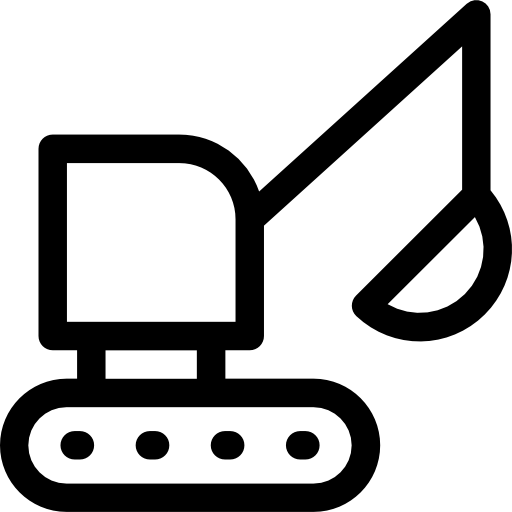 掘削機 Prosymbols Lineal icon