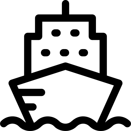 vrachtschip Prosymbols Lineal icoon