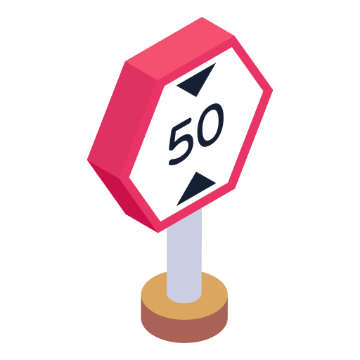 límite de velocidad Generic Isometric icono