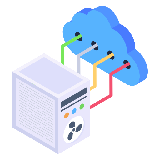 réseau cloud Generic Isometric Icône