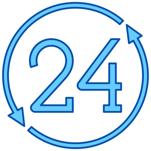 24 hours Generic Blue icon