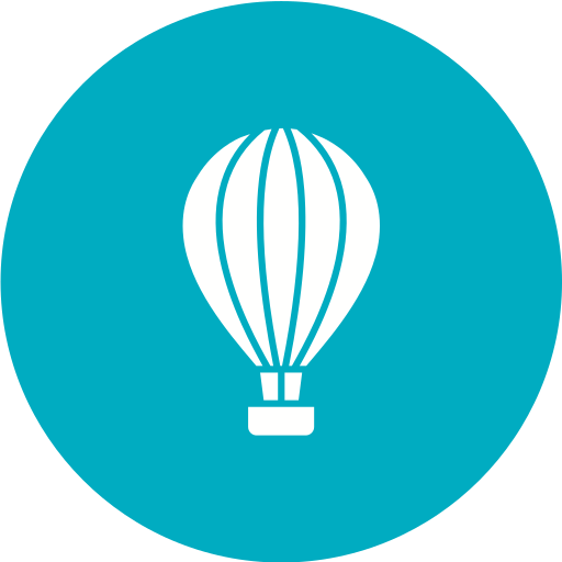 Hot air balloon Generic Circular icon