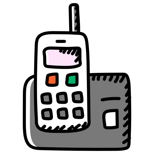 schnurloses telefon Generic Hand Drawn Color icon