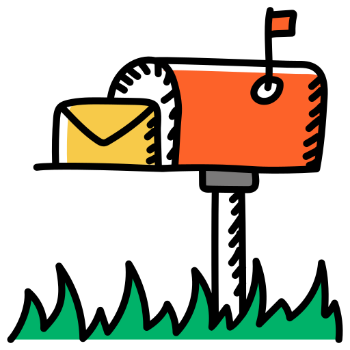 Mailbox Generic Hand Drawn Color icon