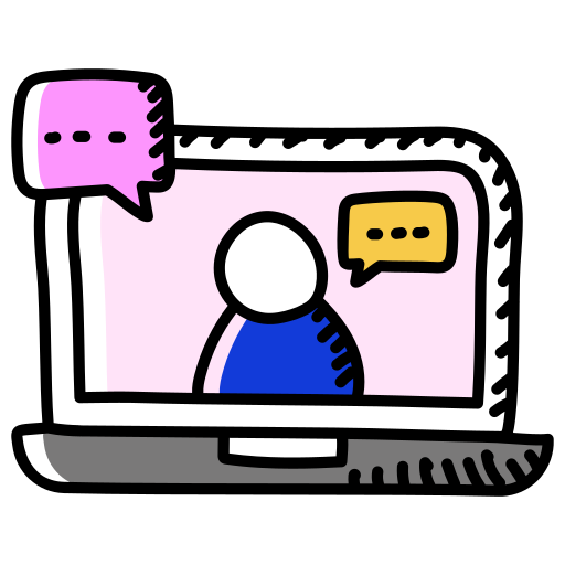 chat de voz Generic Hand Drawn Color icono