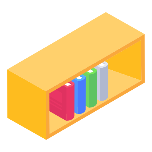 Bookshelf Generic Isometric icon