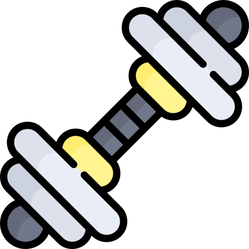 Dumbbell Kawaii Lineal color icon