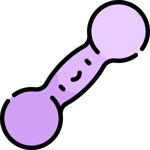 Dumbbell Kawaii Lineal color icon