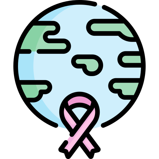 cancer du sein Special Lineal color Icône