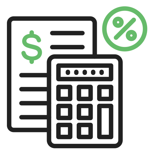 Tax calculate Generic Outline Color icon