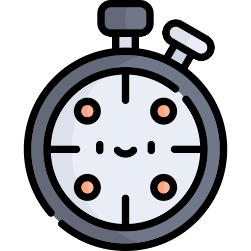 Stopwatch Kawaii Lineal color icon