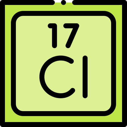 Chlorine Detailed Rounded Lineal color icon