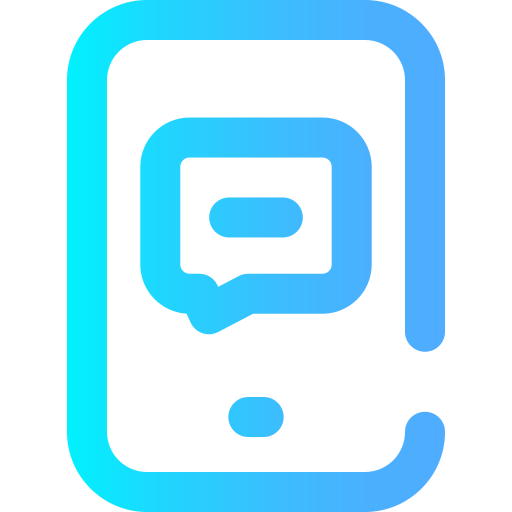 Phone chat Super Basic Omission Gradient icon
