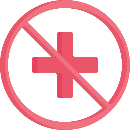 No healthcare Special Flat icon