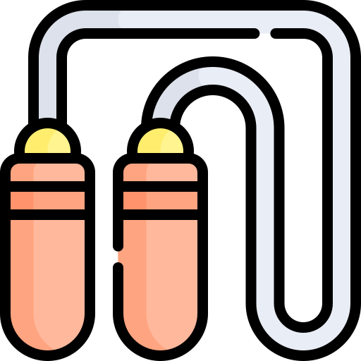 Skipping rope Kawaii Lineal color icon