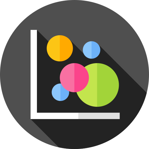 Scatter plot Flat Circular Flat icon