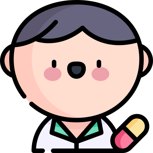 farmaceuta Kawaii Lineal color ikona