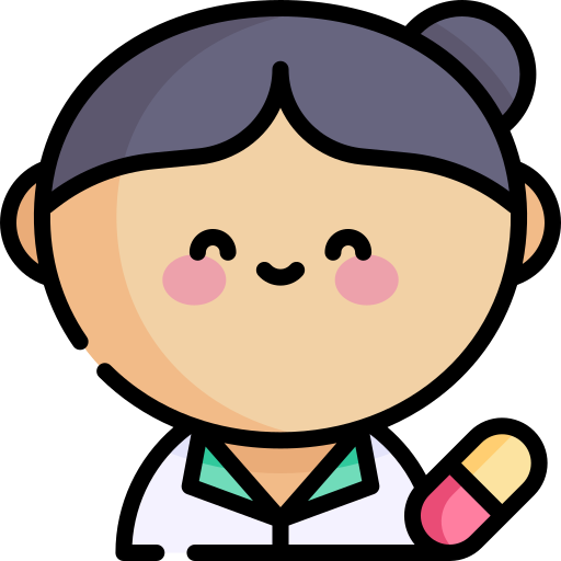farmacista Kawaii Lineal color icona