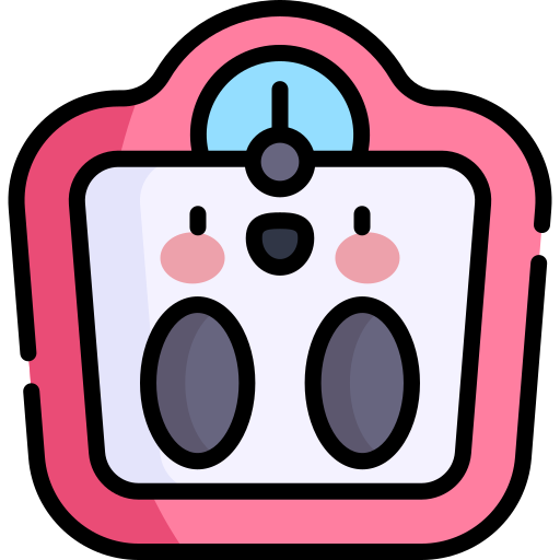 Weight scale Kawaii Lineal color icon